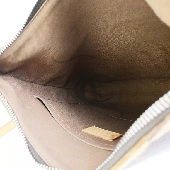 LOUIS VUITTON Logo Odeon PM Shoulder Bag Monogram Leather Brown - Picture 15 of 16